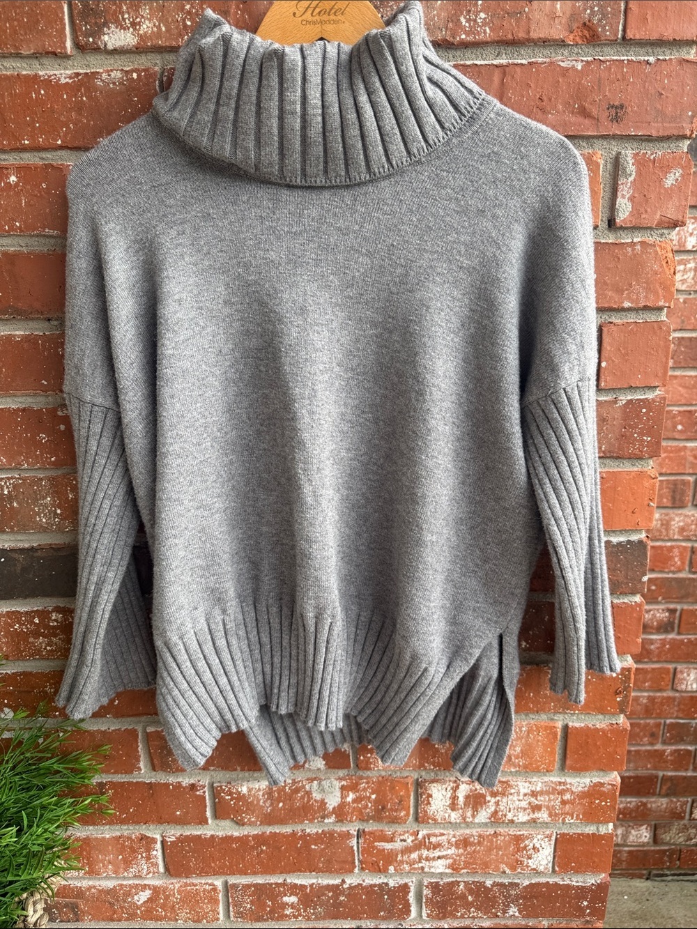 Cyrus Heather Gray Turtleneck Sweater